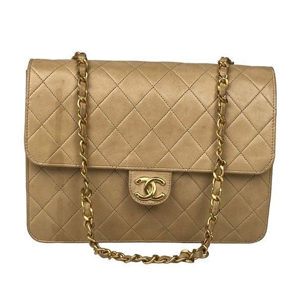 00477862# Chanel Shoulder Bag Matelasse Beige Leather - Picture 1 of 12